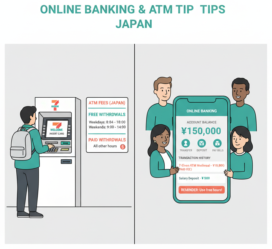 Guide to using ATMs and online banking in Japan