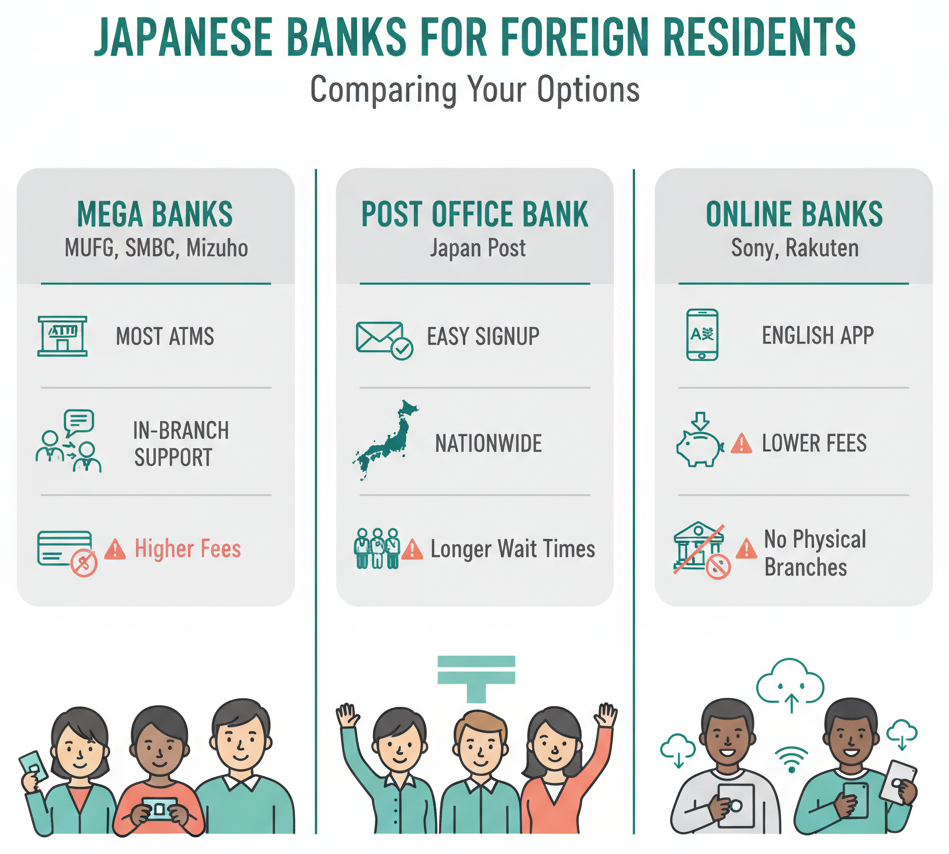 Comparison of bank types in Japan
