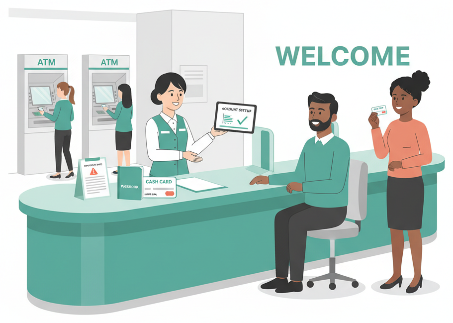 Foreign resident opening a bank account at a Japanese bank