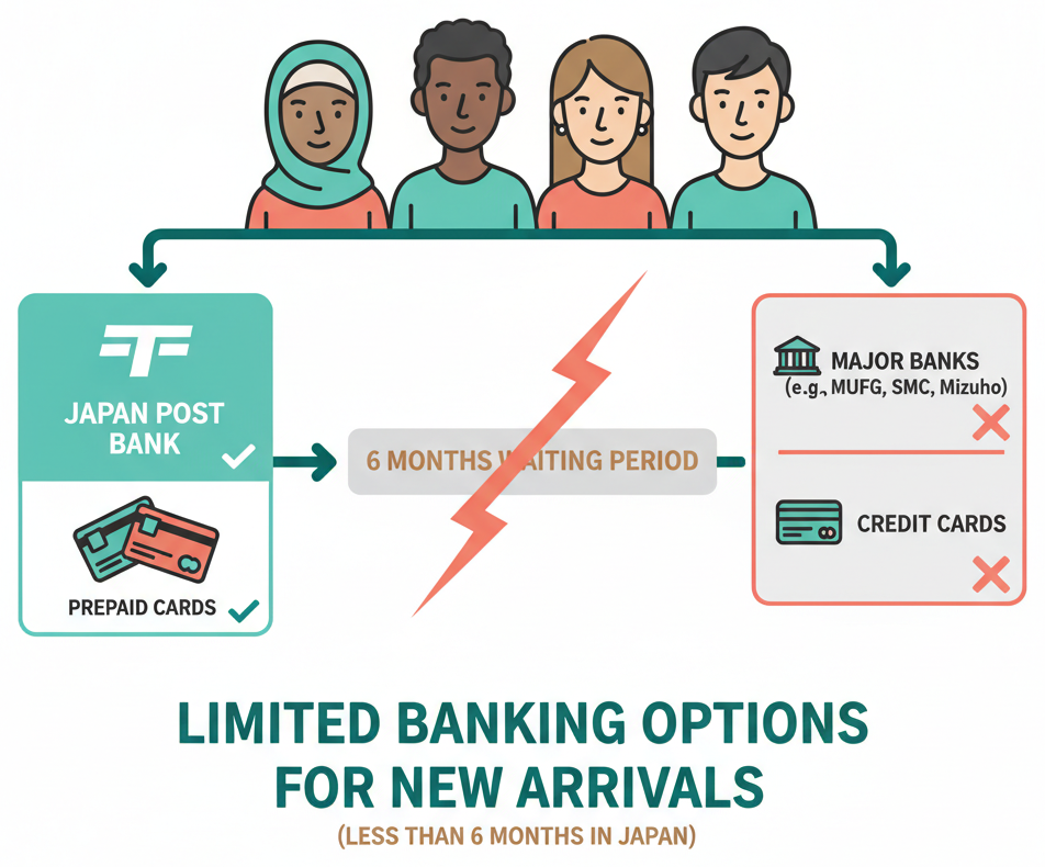 Banking options for newly arrived foreign residents in Japan