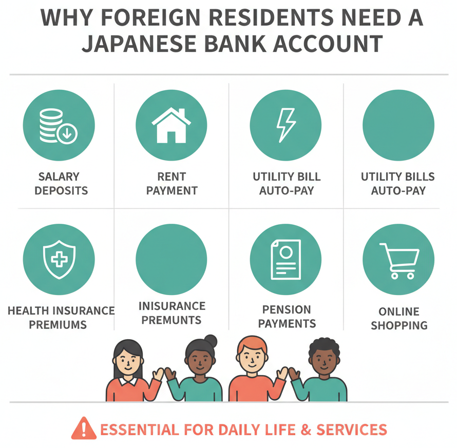 Use cases for having a Japanese bank account