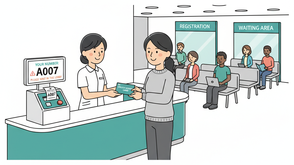 外国居民在日本医院接待处登记