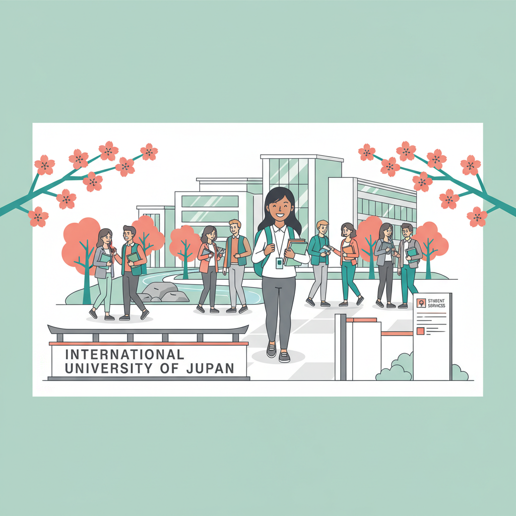 International students on a Japanese university campus